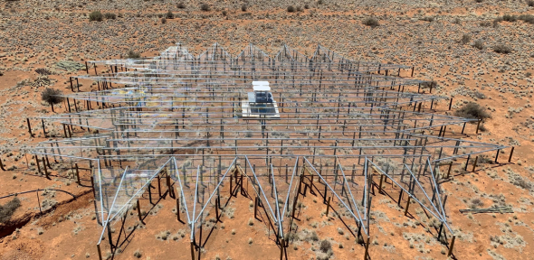 bird view of the REACH instruments in the Karoo desert