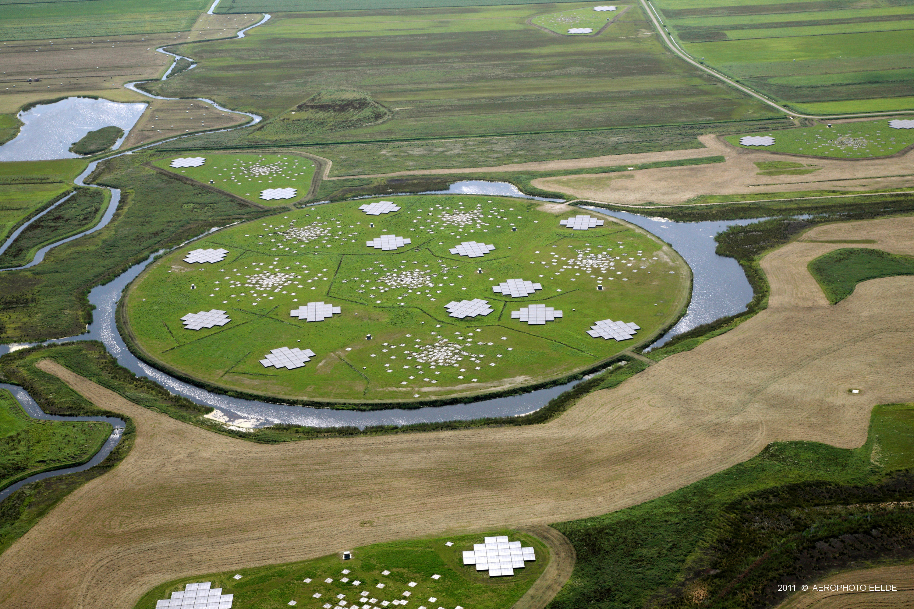 A station of the LOFAR array in the Netherlands