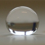 A drop of water on a self-cleaning surface