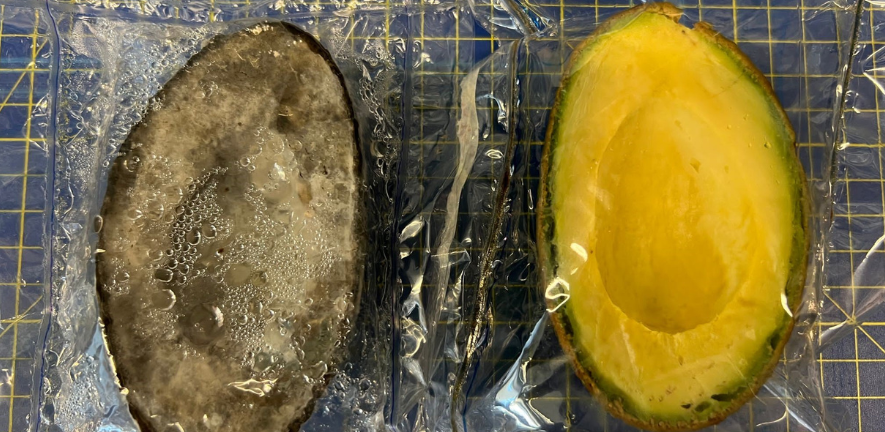 fresh avocado due to coating of cambridge smart plastics product