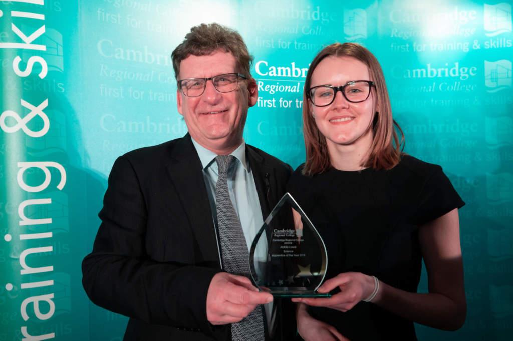 Abbie Lowe awarded Science Apprentice of the Year 2019 at CRC Apprenticeship Awards