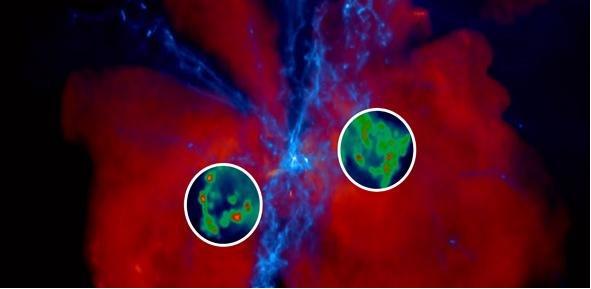 Galactic ‘hailstorm’ in the early Universe