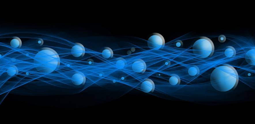 Artist impression of particle waves